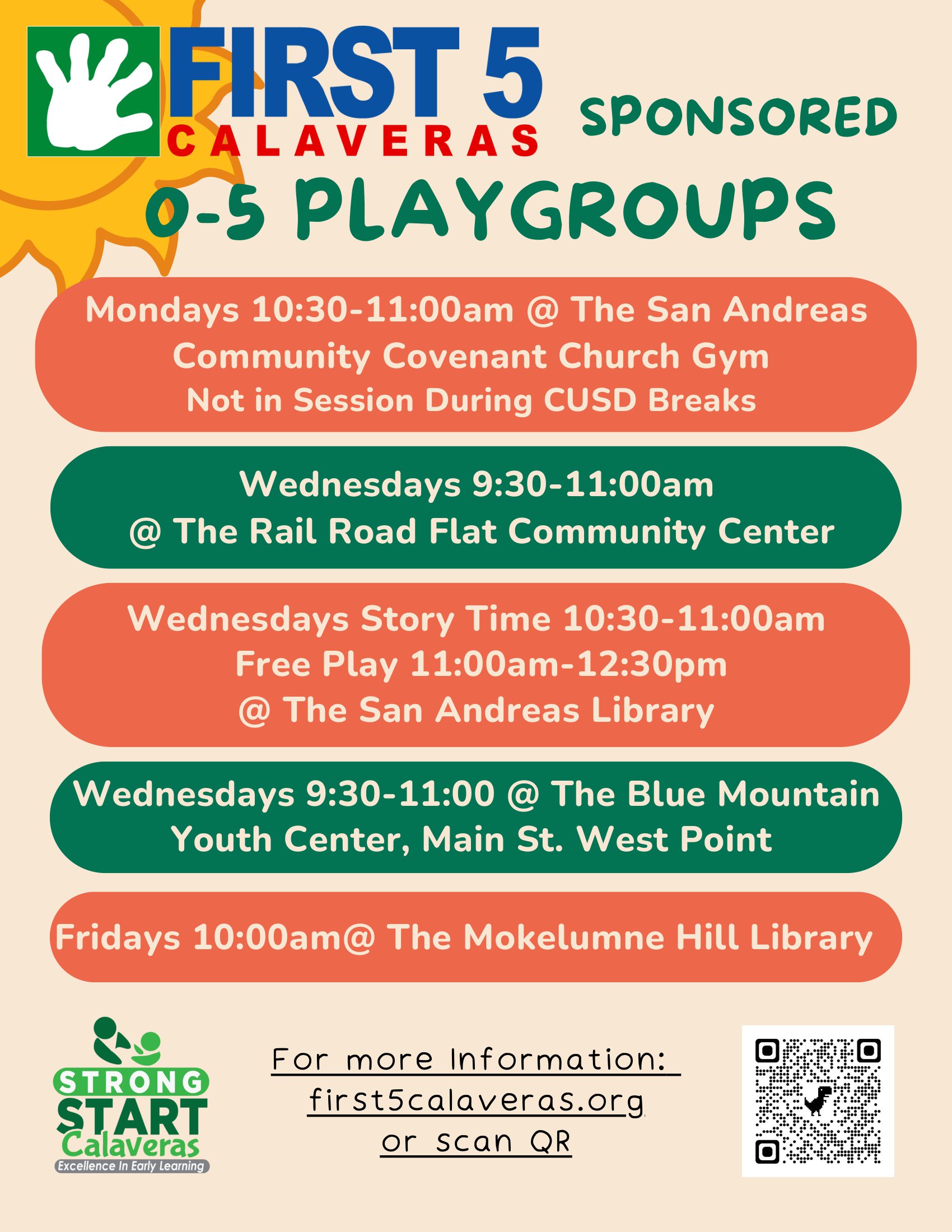 First 5 Playgroups Flyer